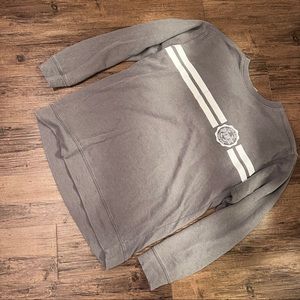 Pink Victoria secret grey stripe pullover